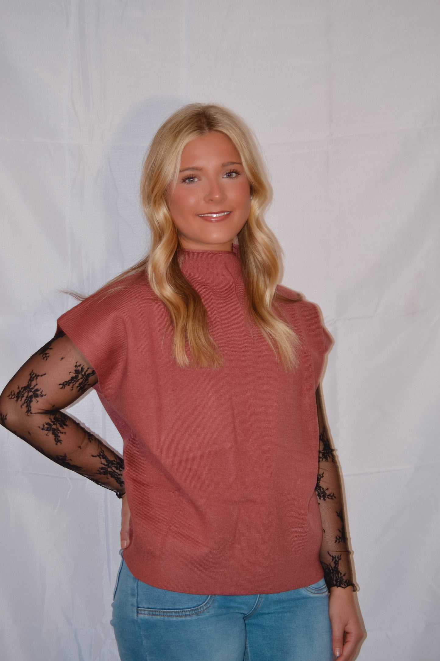 Dusty Rose Layering Top