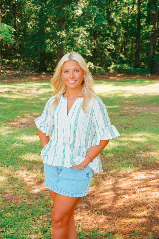 The Coastal Breeze Stripe Top