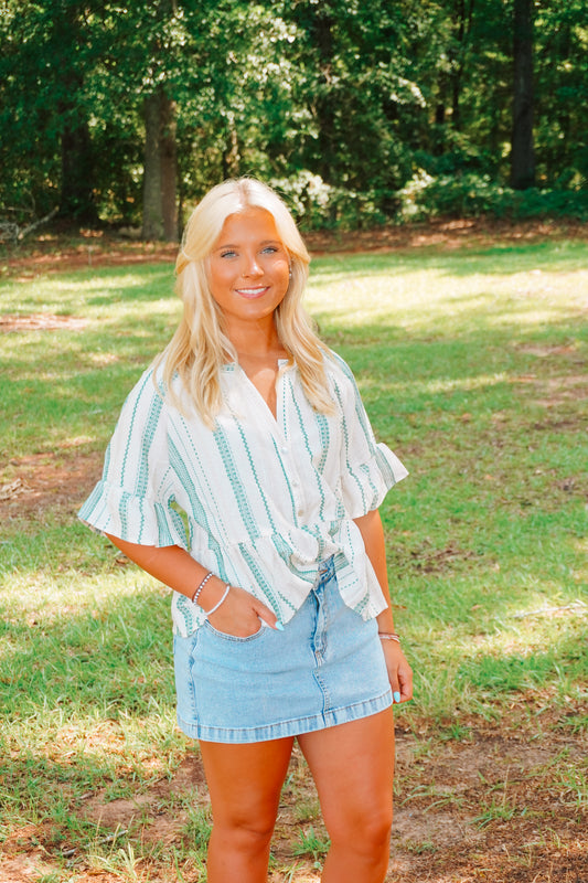 The Coastal Breeze Stripe Top