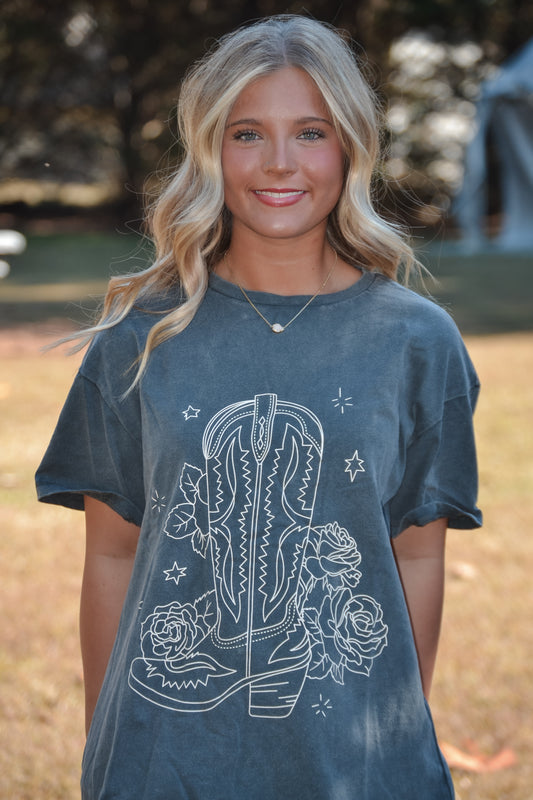 Wild Blossom Boot Tee