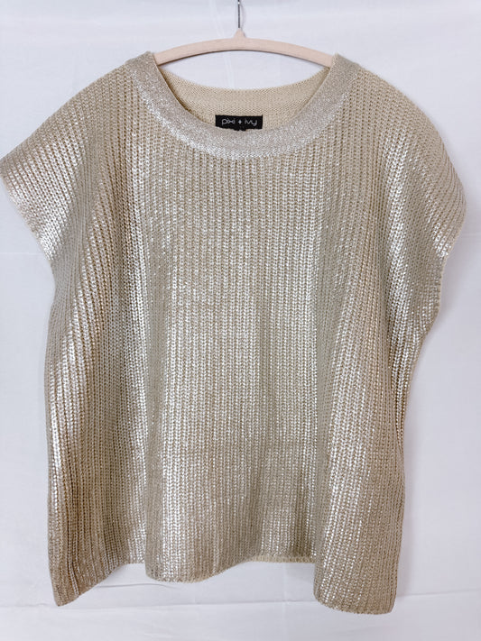 Metallic Pearl Top
